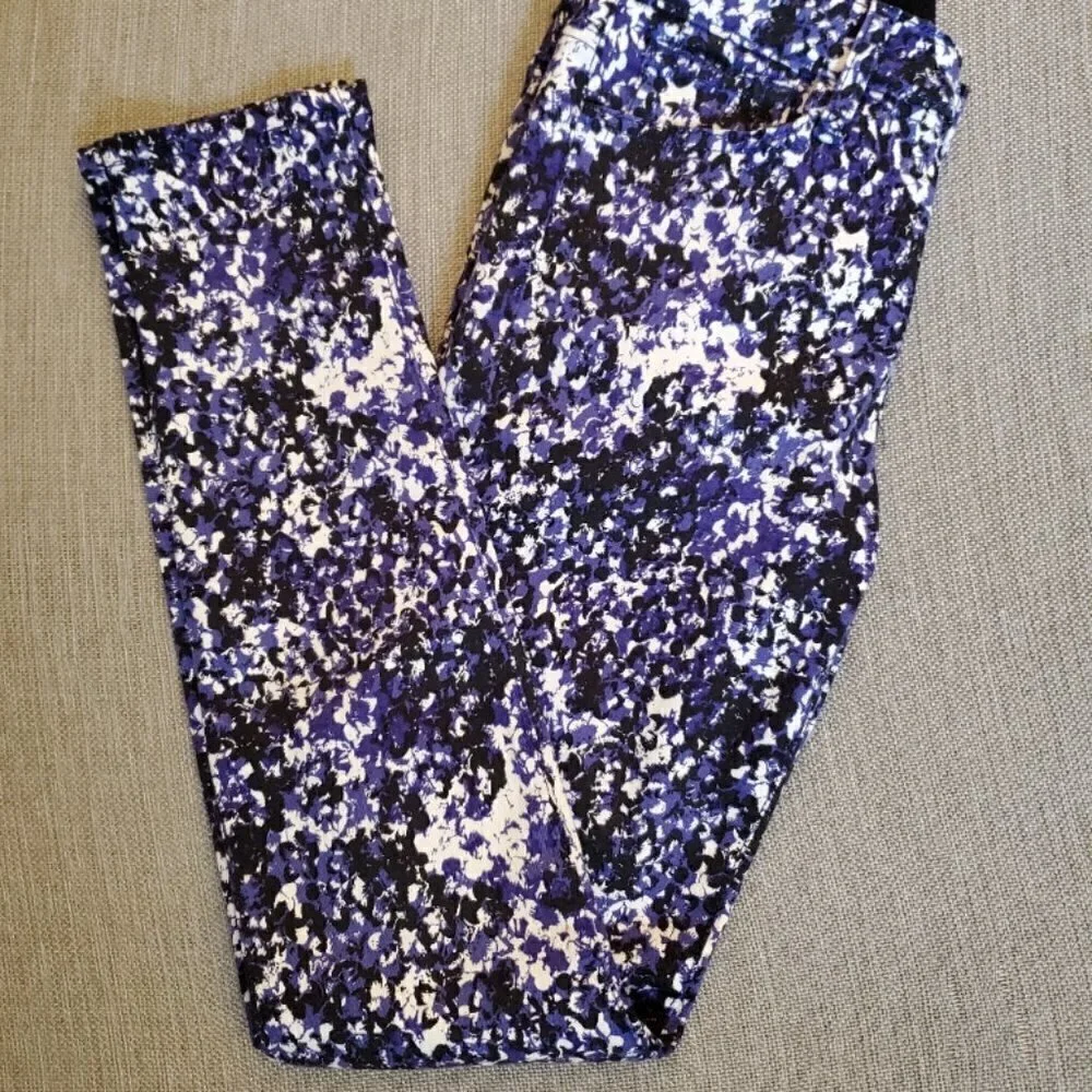 Joe's Jeans Skinny Fit Electric Blue Pop Art 0 - Picture 2 of 6